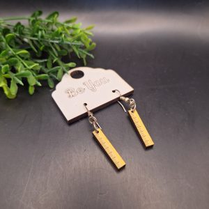 Yellow Ruler Printed Cartoon Earring