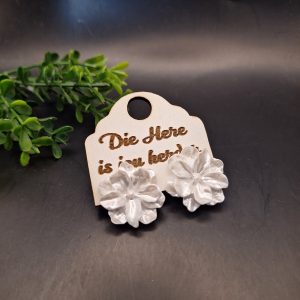 White Flower Stud Earring