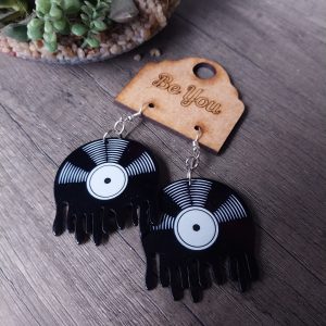 Vinyl Record -Drop Earrings