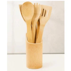 5 Piece Bamboo Kitchen Cooking Tools Utensils Set
