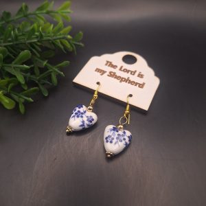 Vintage Blue & White Chinese Drop Earring