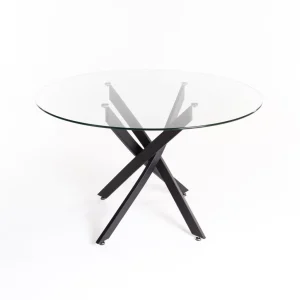 LINC 120 cm ROUND 10mm GLASS TOP DINING TABLE