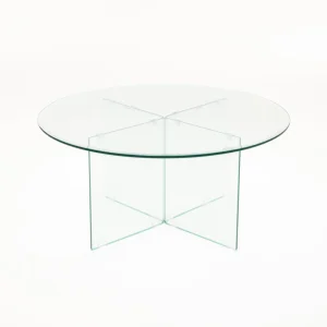 RUBY 90cm ROUND 10MM TEMPERED GLASS COFFEE TABLE
