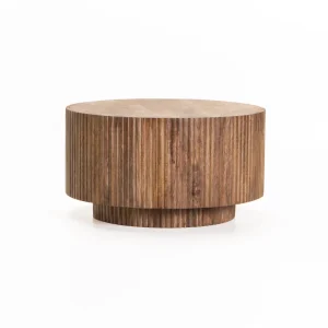 See it in your room KAVI 70cm ROUND SOLID WOOD COFFEE TABLE