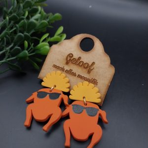 Turkey/Duck -Drop Earrings