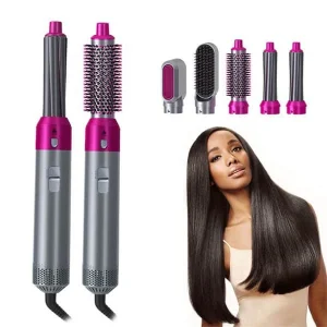 5 In 1 Electric Hot Air Brush Hair Dryer