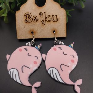 Unicorn Whale Earrings